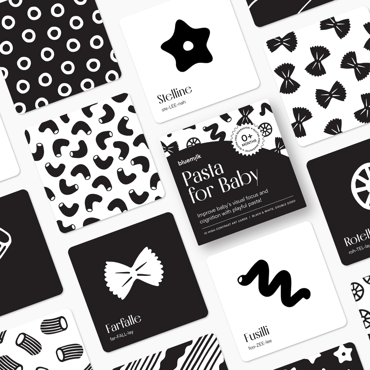 Pasta for Baby High-Contrast Cards